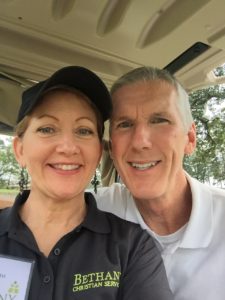 Paul and Cheryl serving at Bethany Christian Services golf tournament.